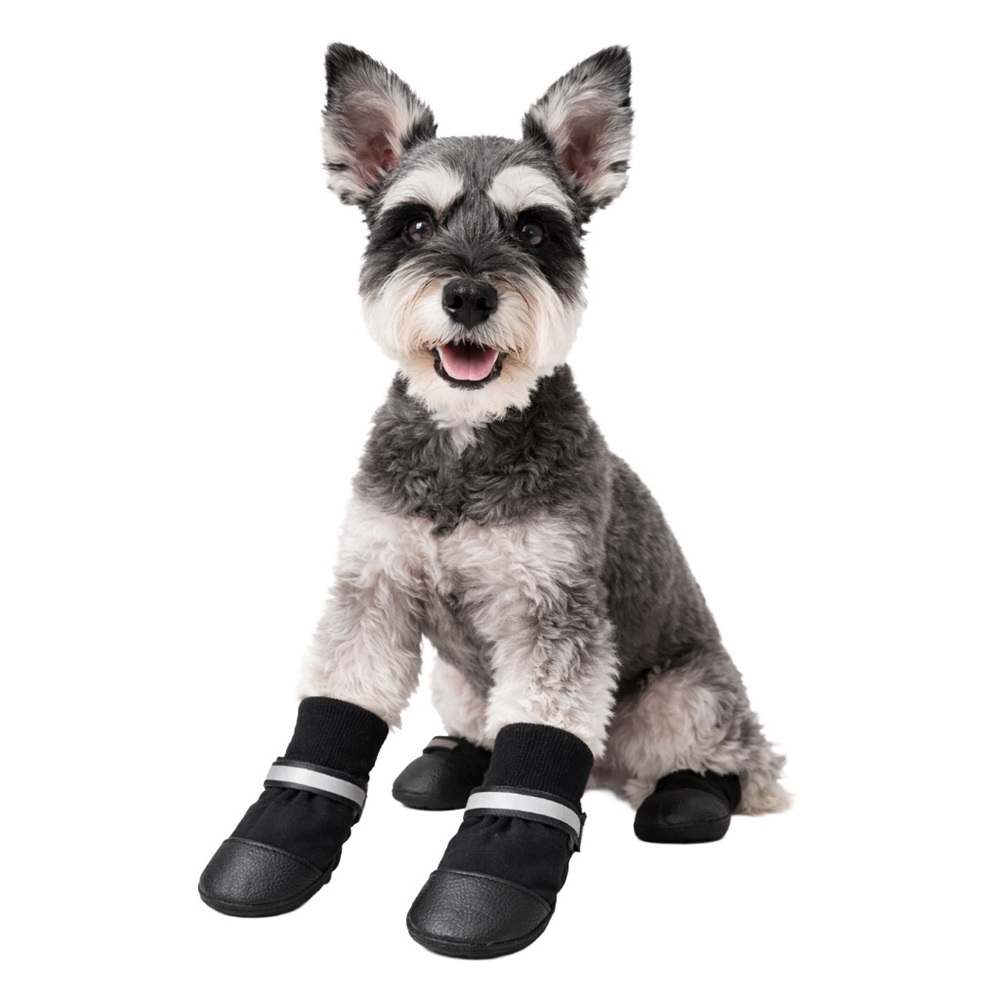 Muttluks Waterproof Fleece Lined Dog Boots XS Black Set of 4 – NEW
